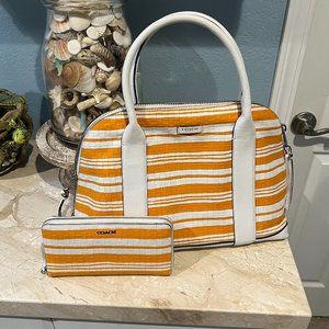 COACH BLEEKER PRESTON 31004 SATCHEL AND MATCHING WALLET SET